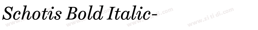 Schotis Bold Italic字体转换 Schotis Bold Italic字体转换